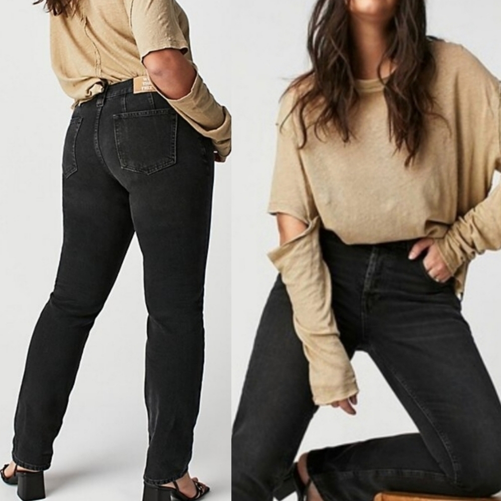 NWT Free People CURVY SIREN LOW RISE STRAIGHT Size 24